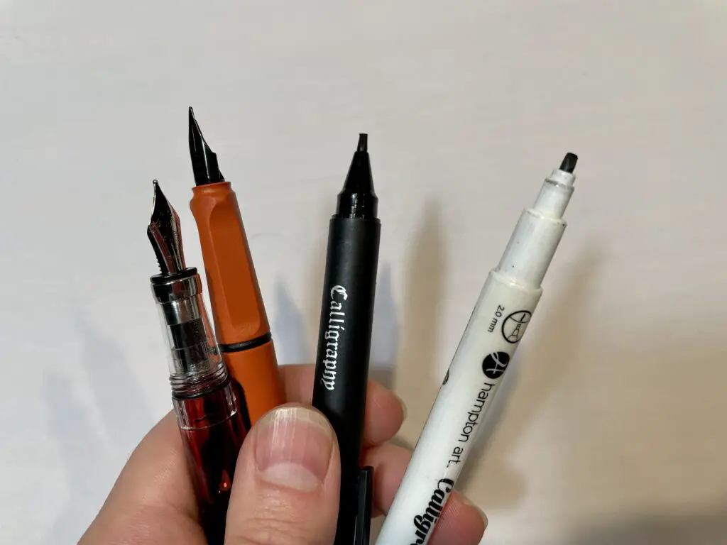 fountain pens and calligraphy pens